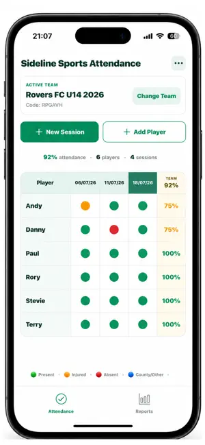 Attendance by Sideline Sports screenshot 2