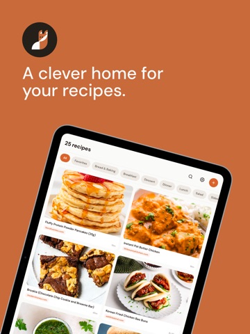Recipe Fox - Save, Cook, Log iPad screenshot