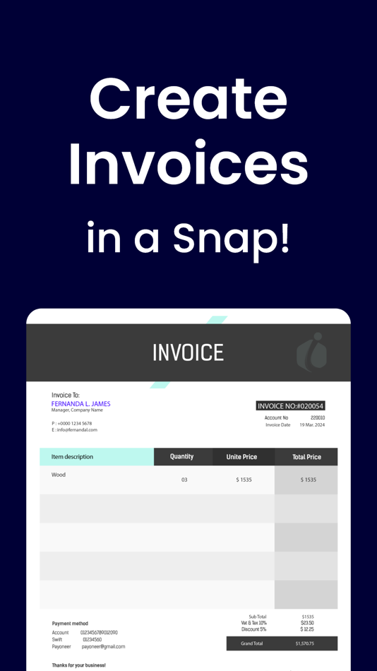 #1. Invoice Maker・Estimate App (iOS) 由: Green & Red LLC
