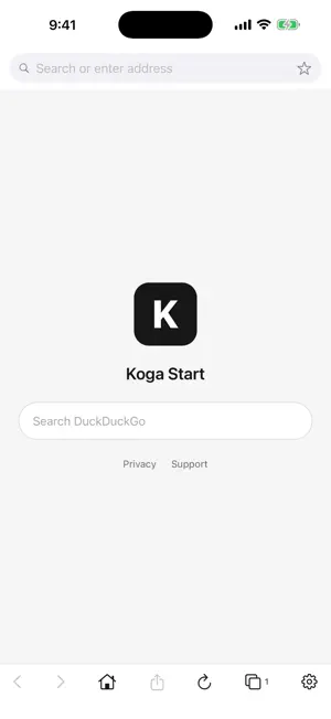 Koga Browser screenshot 1
