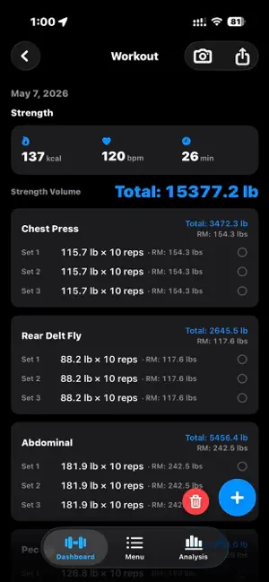 Workout Analyzer - Fit Tracker screenshot 2