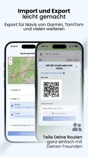 Screenshot von Kurviger - Motorrad Navigation auf dem iPhone 7