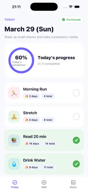 DoneDay Habit Tracker screenshot 1