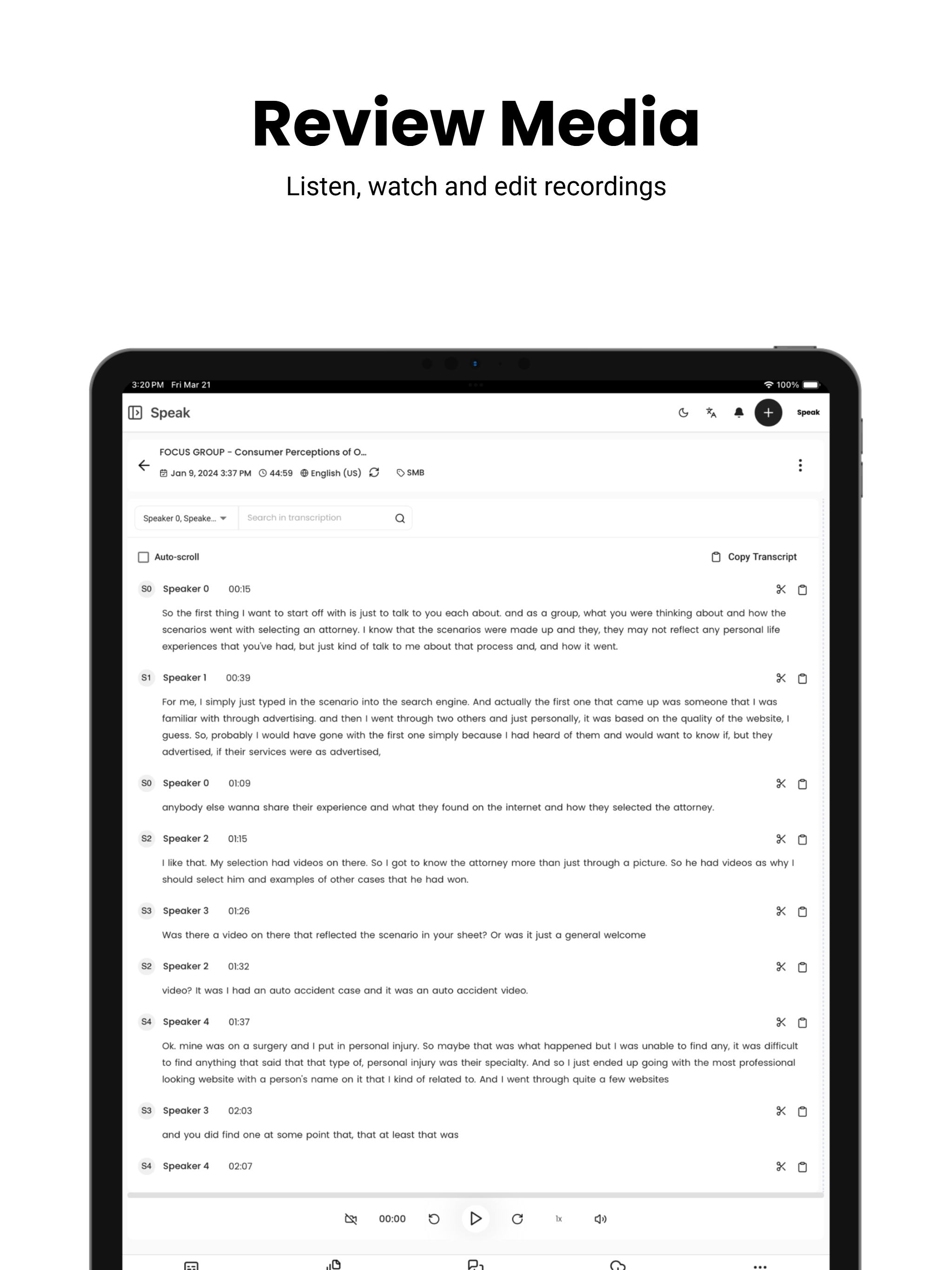 Speak AI - Record & Transcribe