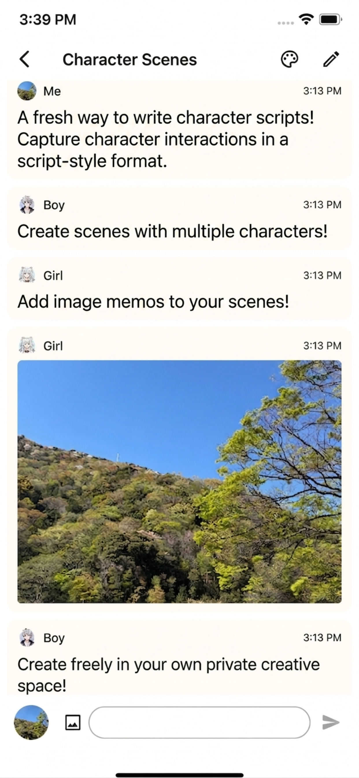 CharaMemo: Character Scripts