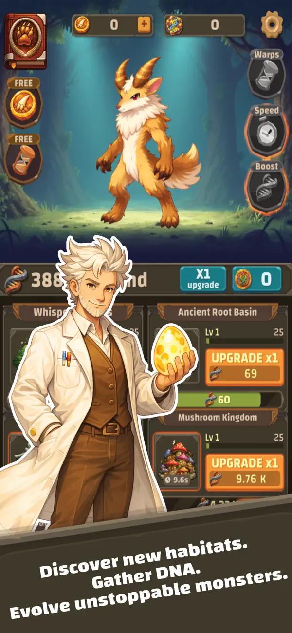 Screenshot #1 pour Monster Evolve: Idle Hatchery