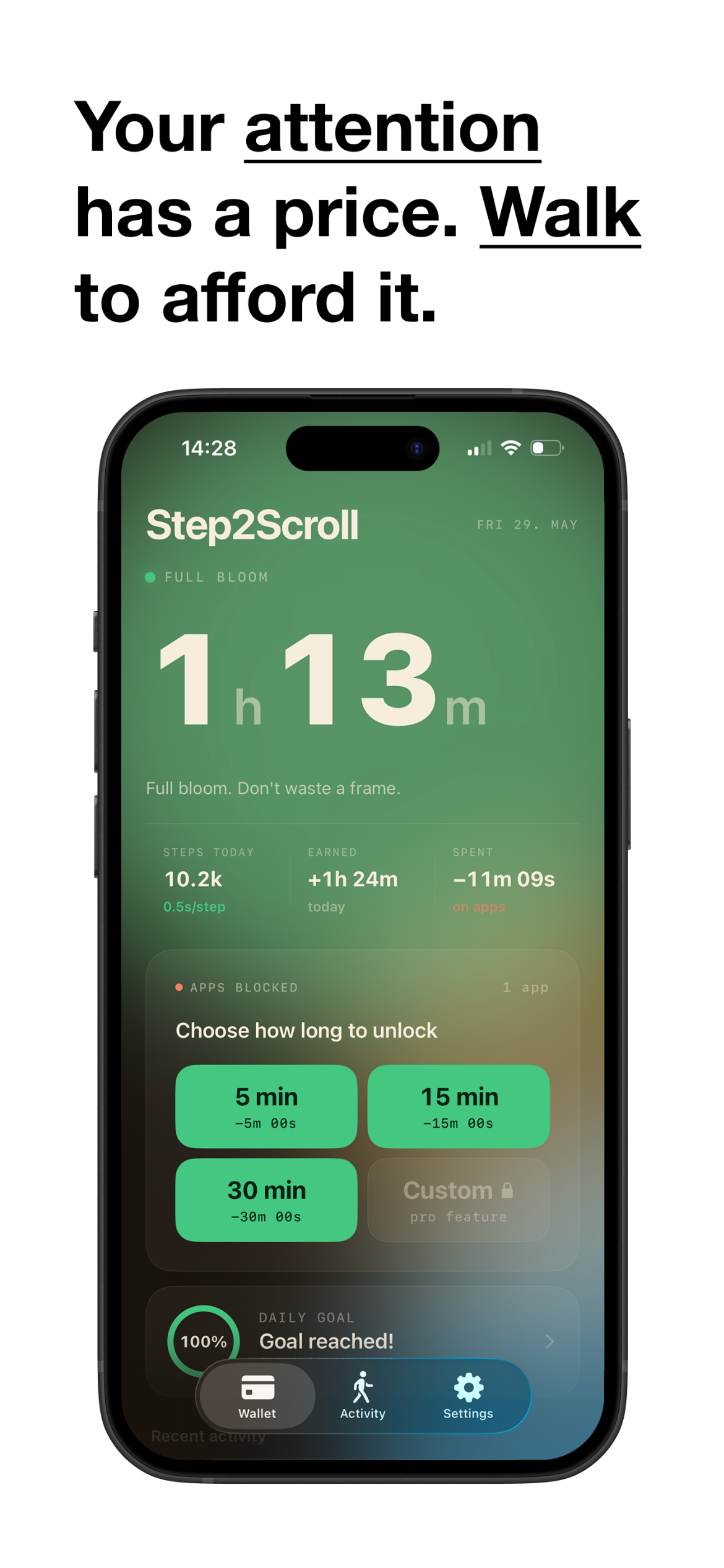 Step2Scroll: Earn Screen Time screenshot 3