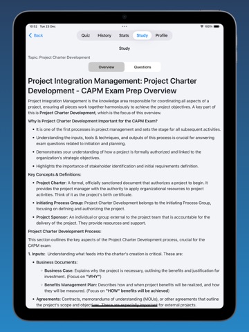 CAPM Exam Prep iPad screenshot