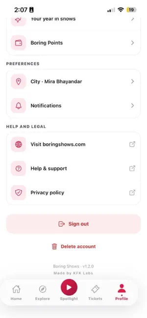 Boring Shows: Events & Tickets screenshot 2