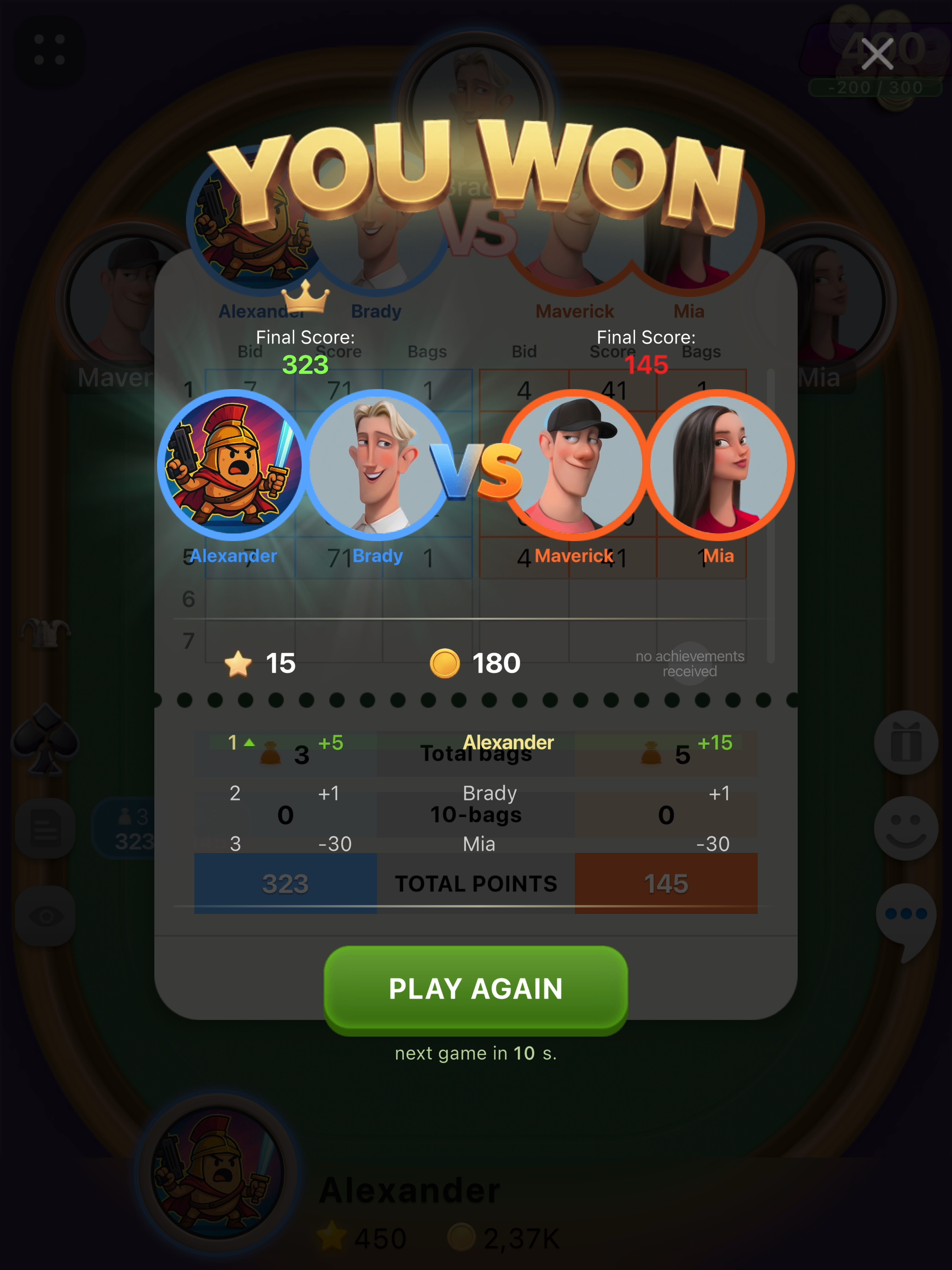 Spades: intellectual card game screenshot 12