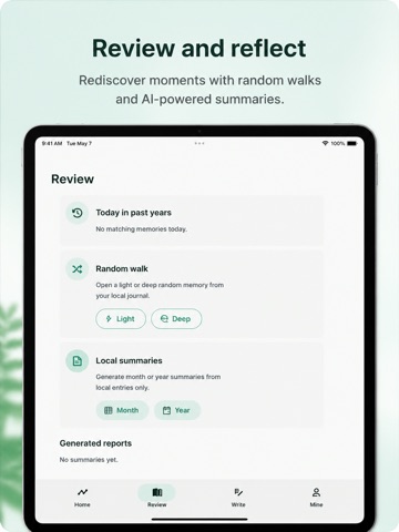 Memoa: AI Journal & Diary iPad screenshot
