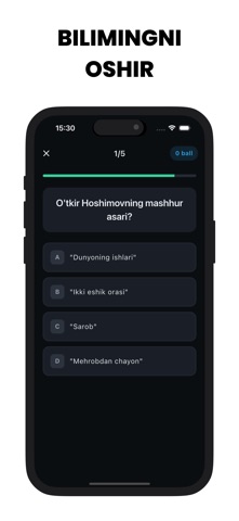 Bilimdon: Boshqotirma savollar iPhone screenshot