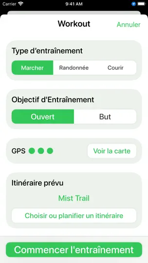 Capture d'écran de Podomètre++ sur iPhone 7