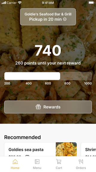 Goldie's Seafood Carryout app screenshot