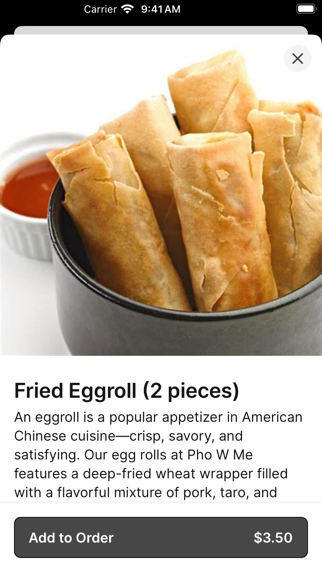 Phở W’ Me iPhone screenshot 4 - Food & Drink app