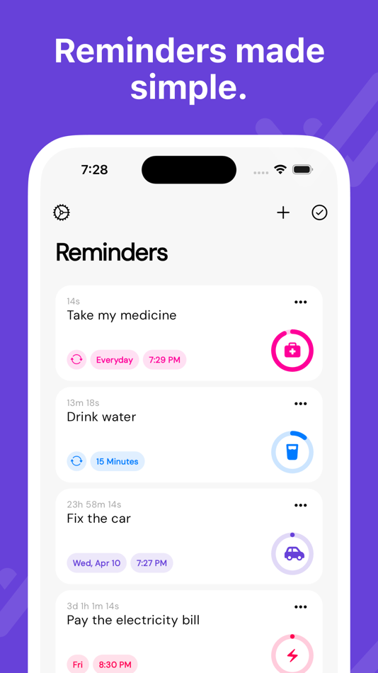 #1. Remyn: Reminders made simple (iOS) Podle: Maher Safadi