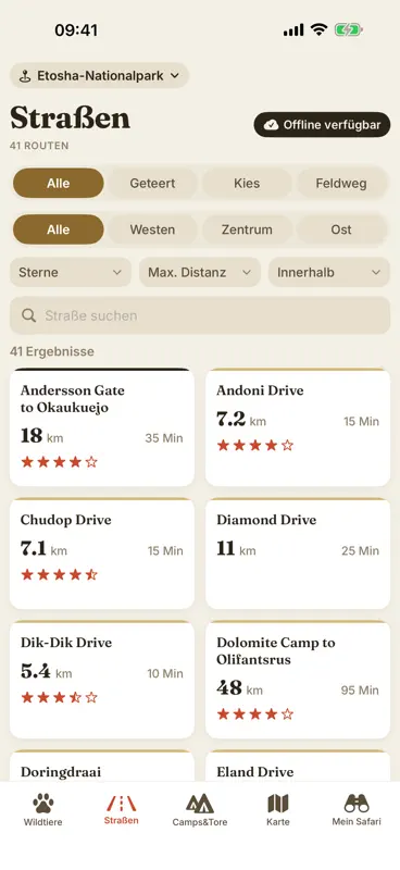 Etosha Safari: Karte & Guide screenshot 4 of 10