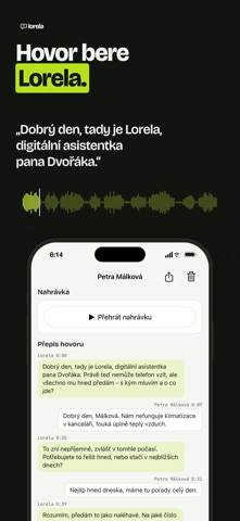 Lorela: AI asistentka hovorů Screenshot 3 of 8