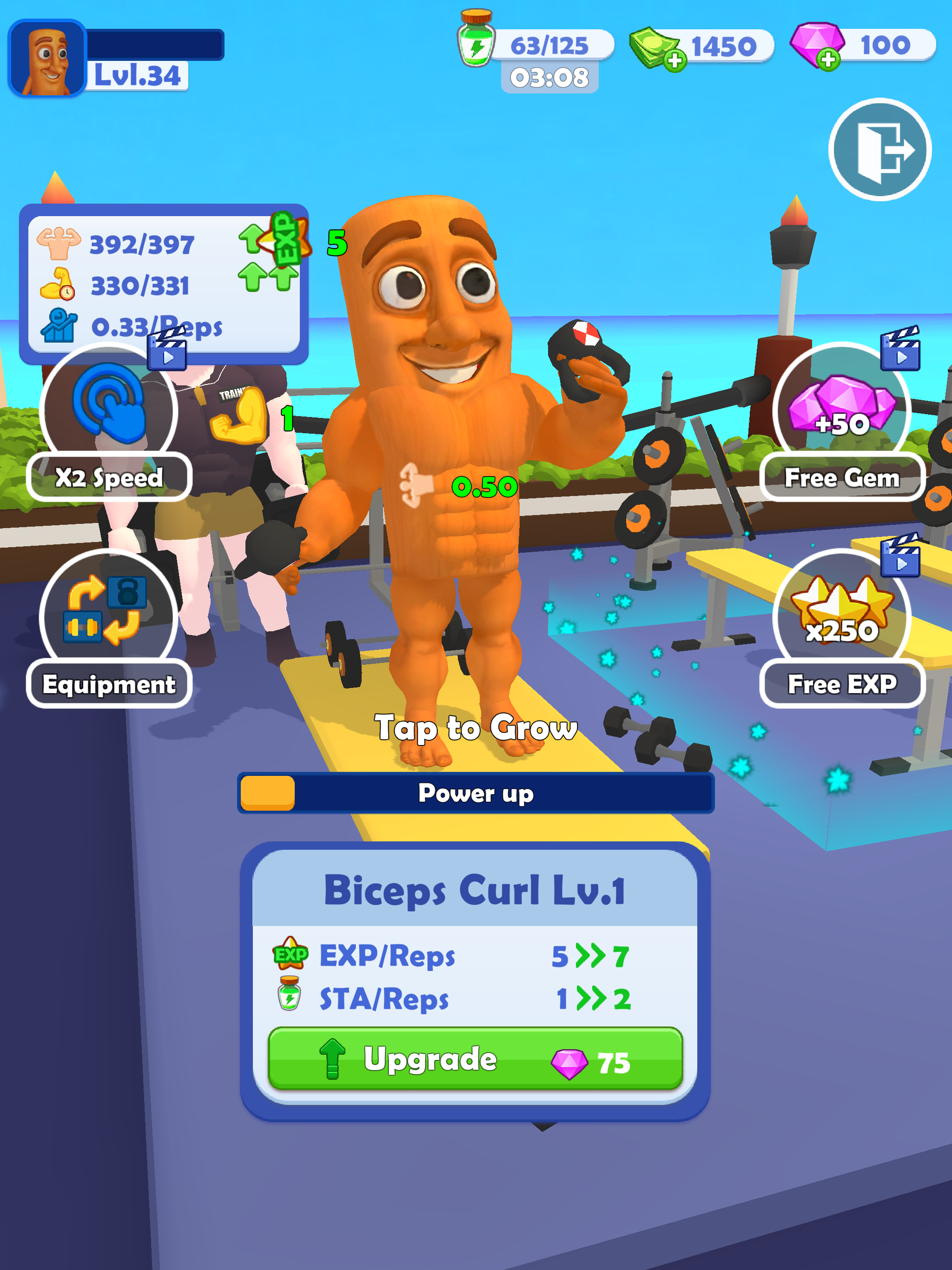 Gym Clicker: Touch Man