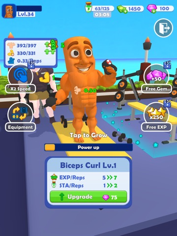 Gym Clicker: Touch Man iPad screenshot