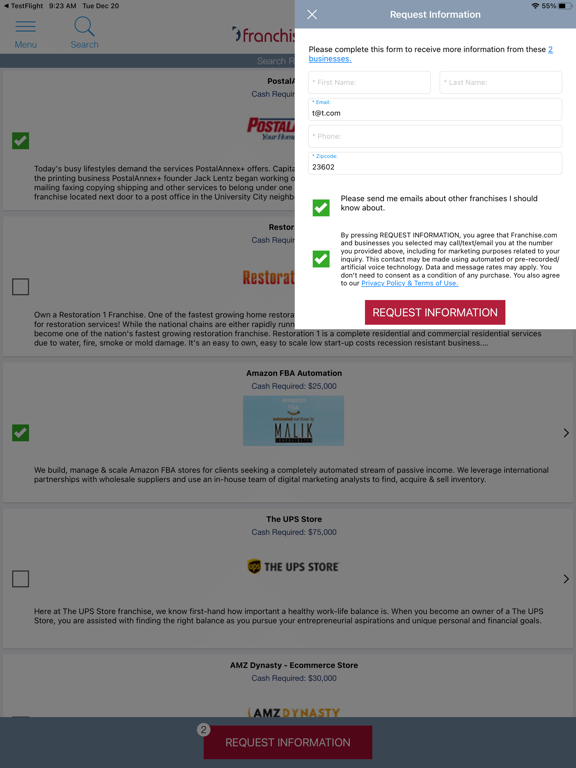 My Franchise iPad screenshot 4 - Business app