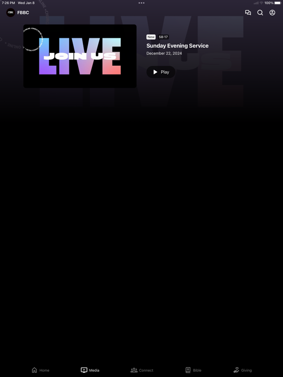 Fulton Bridge Baptist Church iPad screenshot 2 - Education app