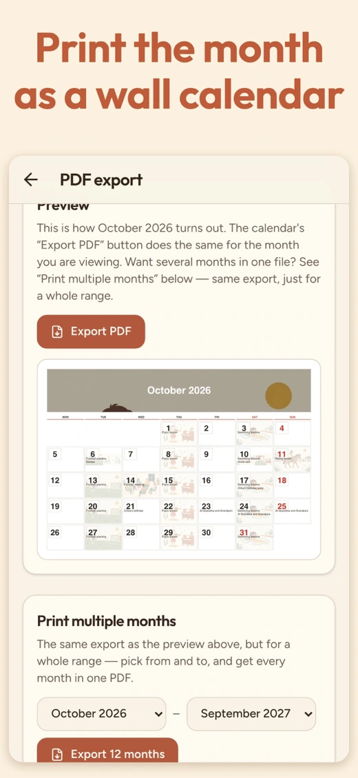 Familjekalender – familjens år screenshot 6