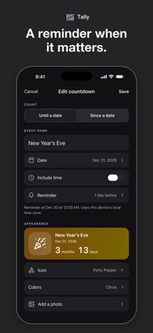 Tally - Countdown App Screenshot 6 of 6