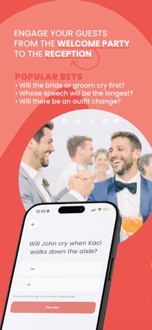 Betting on the Wedding iPhone screenshot