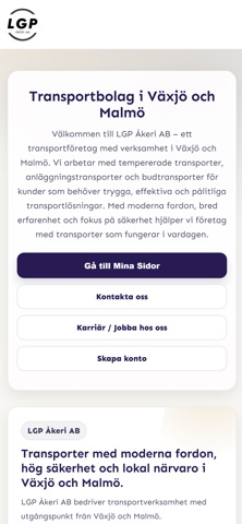 LGP Åkeri Connect screenshot
