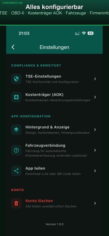 Fahrtenbuch: KM & Mileage Log screenshot