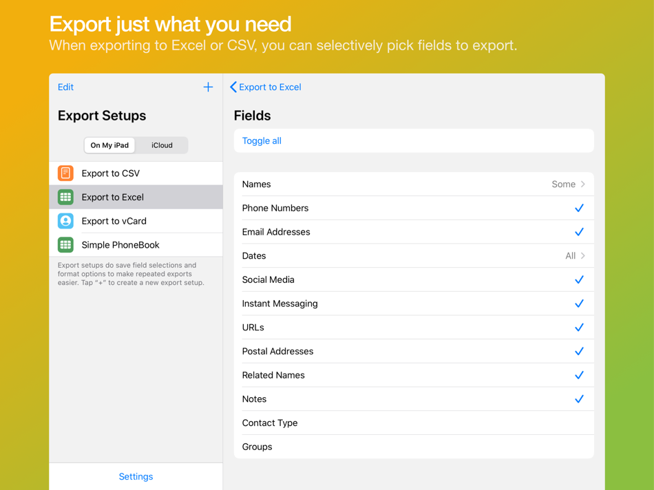 #2. Export Contacts Pro (iOS) 由: Stefan Keller