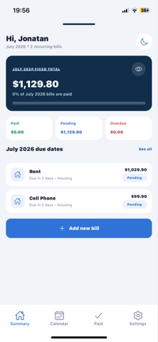 Debts up to Date screenshot