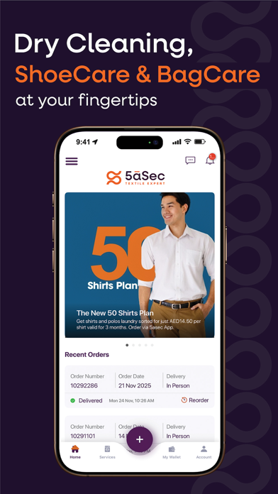 5asec Laundry & Dry Cleaning iPhone screenshot 1 - Lifestyle app