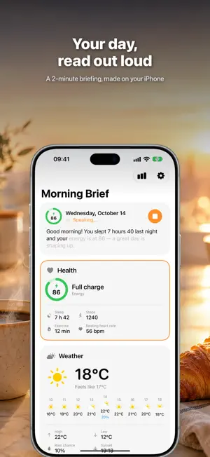 Morning Brief - Routine screenshot 1