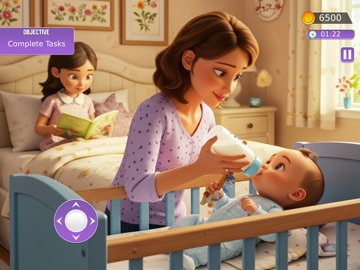 Mom Baby Care Mother Simulator iPad screenshot