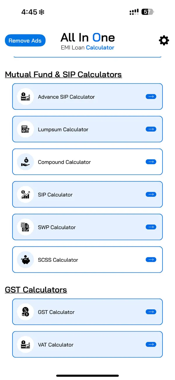 Screenshot #3 pour All in One EMI Calculator