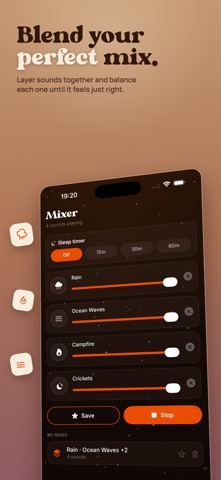 Dreamor - White noise Sounds iPhone screenshot