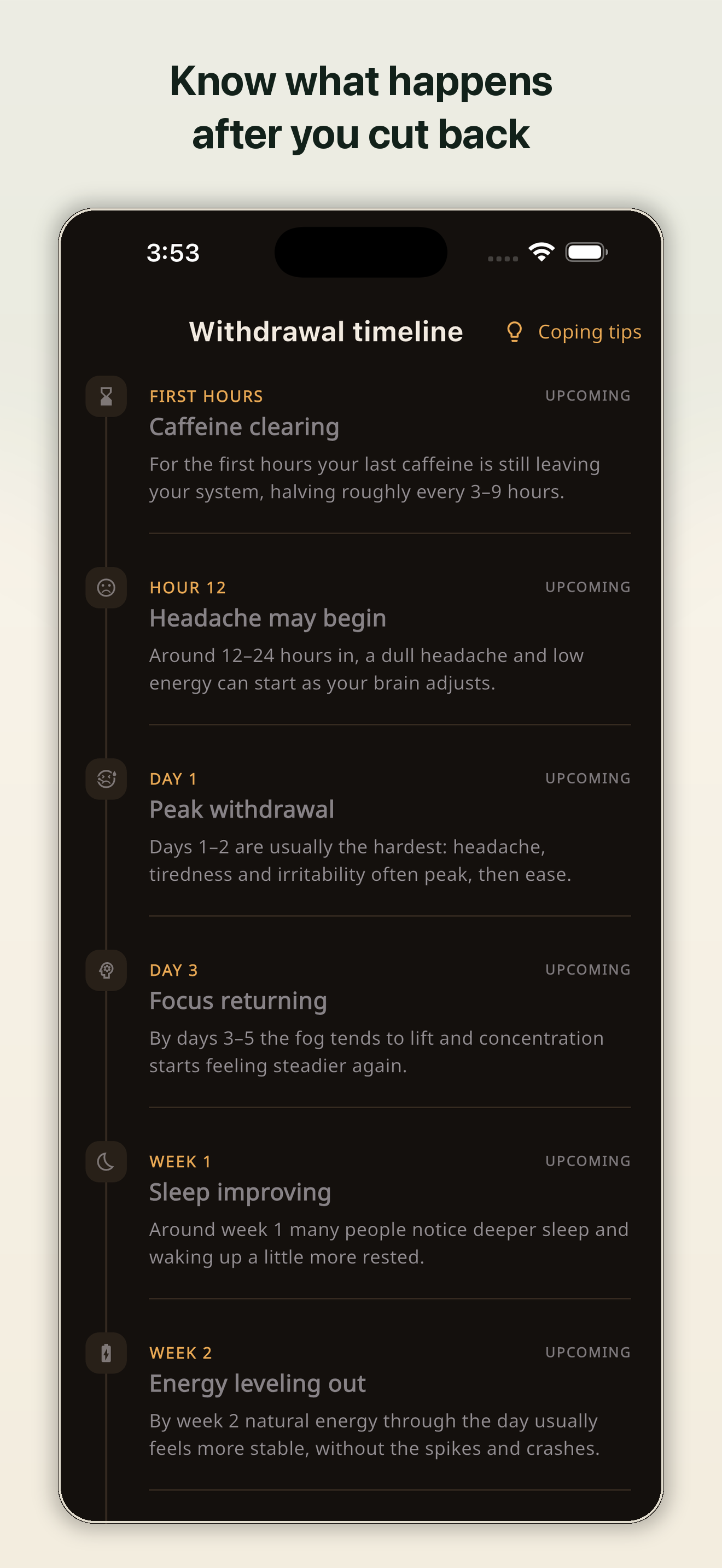 Quit Caffeine: Decaf Tracker screenshot 3
