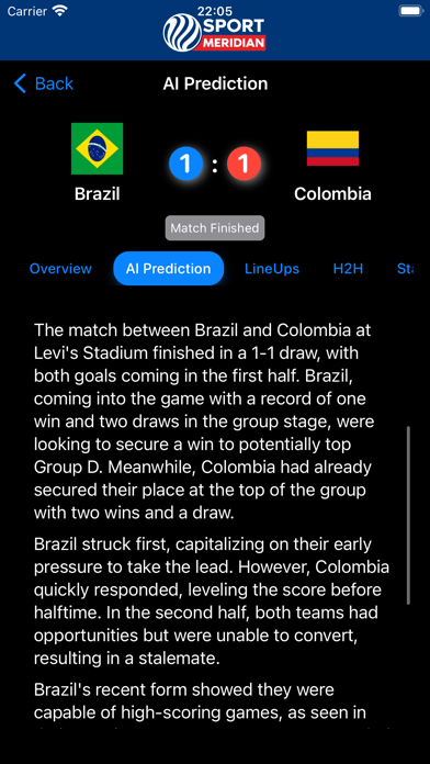 SportMeridian: Live scores Screenshot