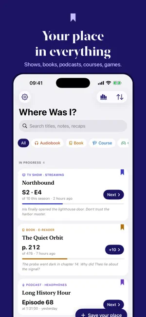 Where Was I: Media Tracker screenshot 1