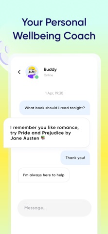 Buddy: AI Wellbeing iPhone screenshot