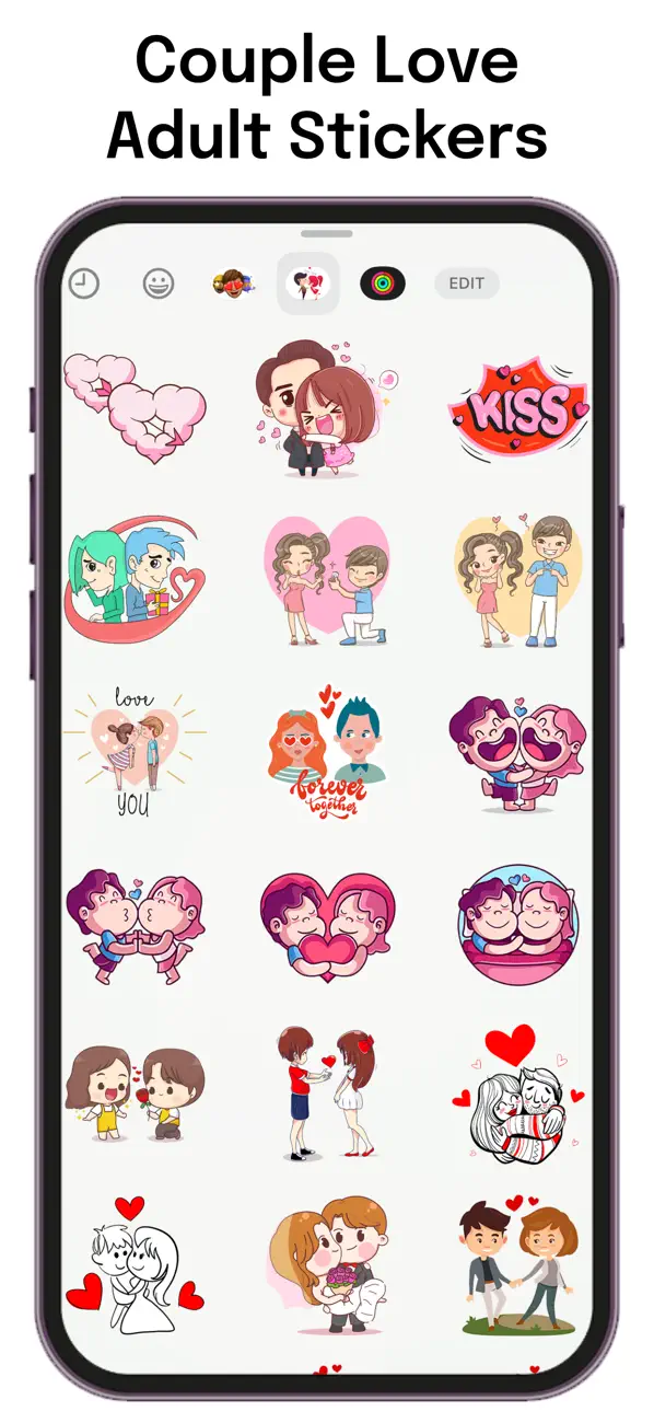 #2. Couple Love Adult Stickers (iOS) By: Savita Yadav