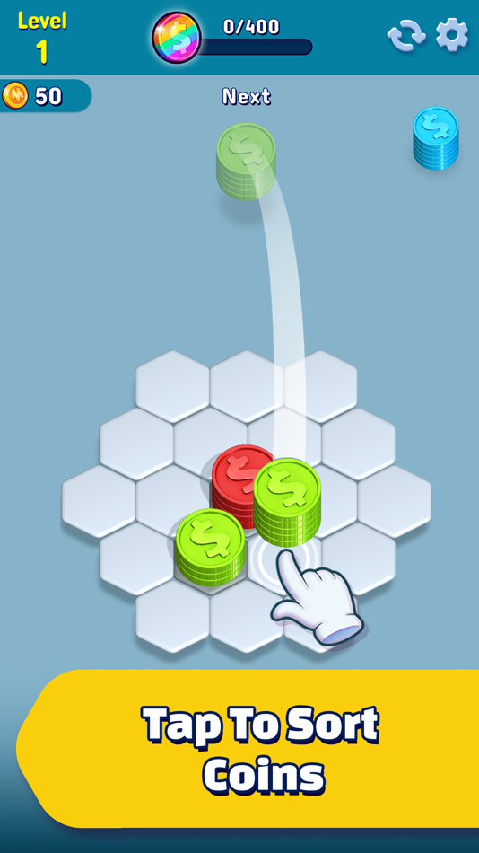 #1. HexaCoin Harmony - Merge Tiles (iOS) 由: Voodoo