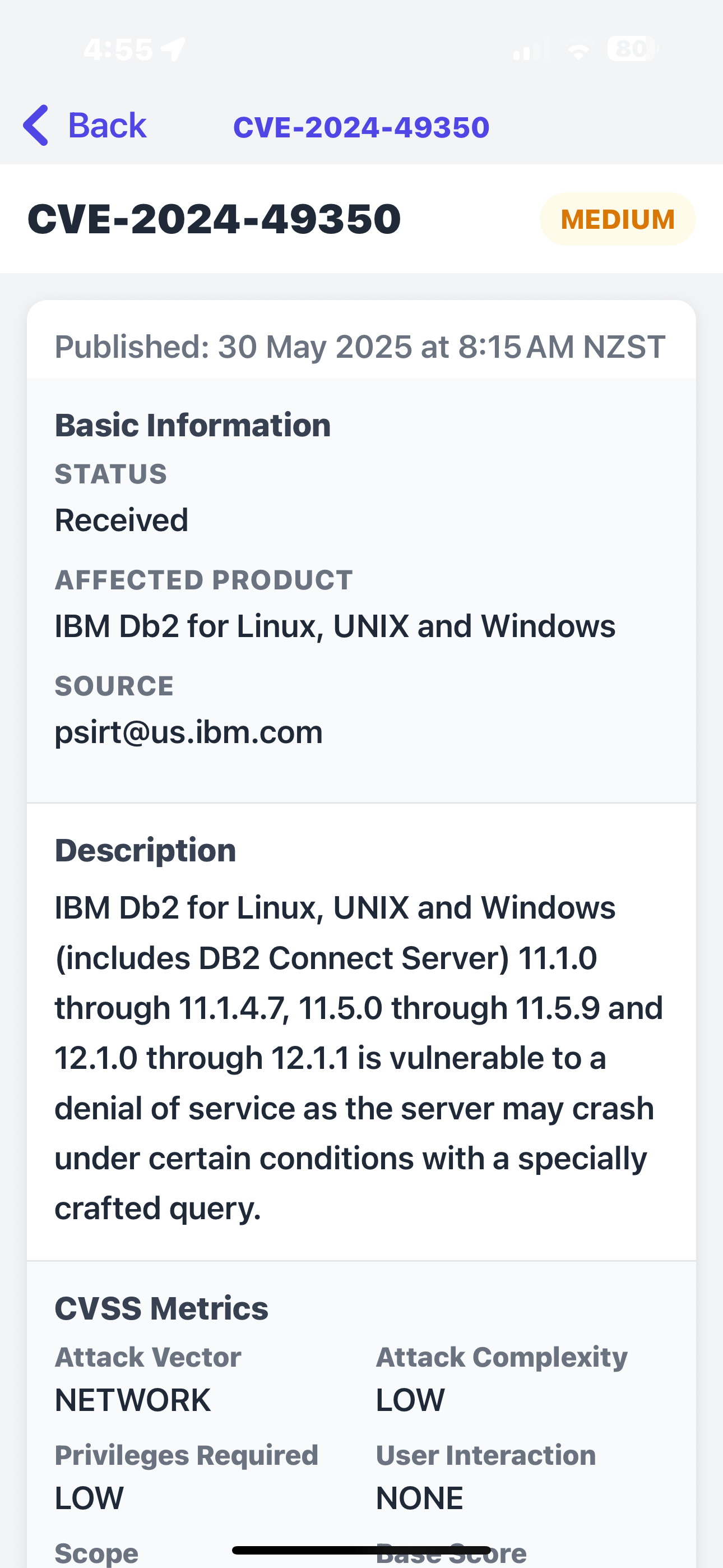 CVETodo screenshot 3