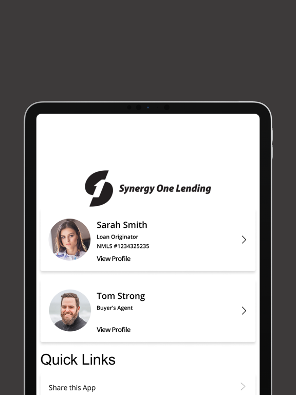 S1 Connect iPad screenshot 1 - Finance app