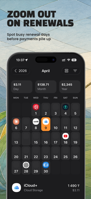 Uha — Subscriptions Tracker Screenshot 2 of 5