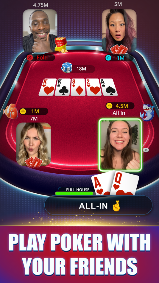 #1. Poker Face: Texas Holdem Live (iOS) By: Comunix Ltd