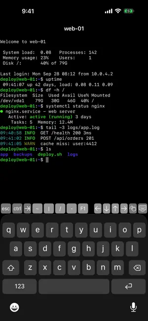 PureTerm: SSH & Telnet Client screenshot 1