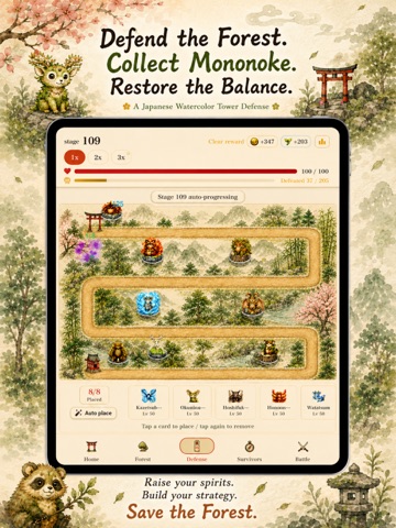 Mononoke Tower Defense RPG iPad screenshot